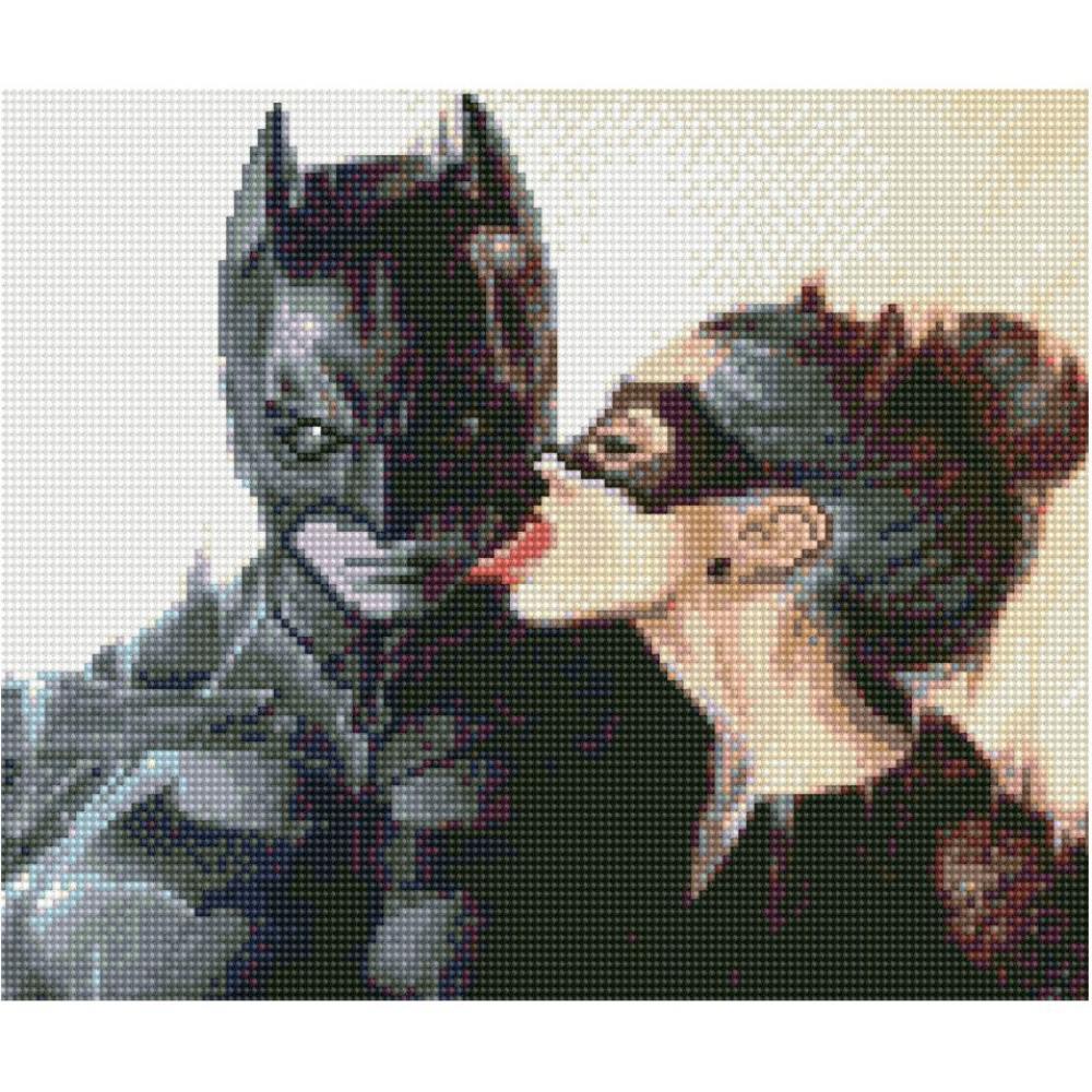 Алмазная мозаика Бэтмен и женщина-кошка Strateg HX023 30х40 см