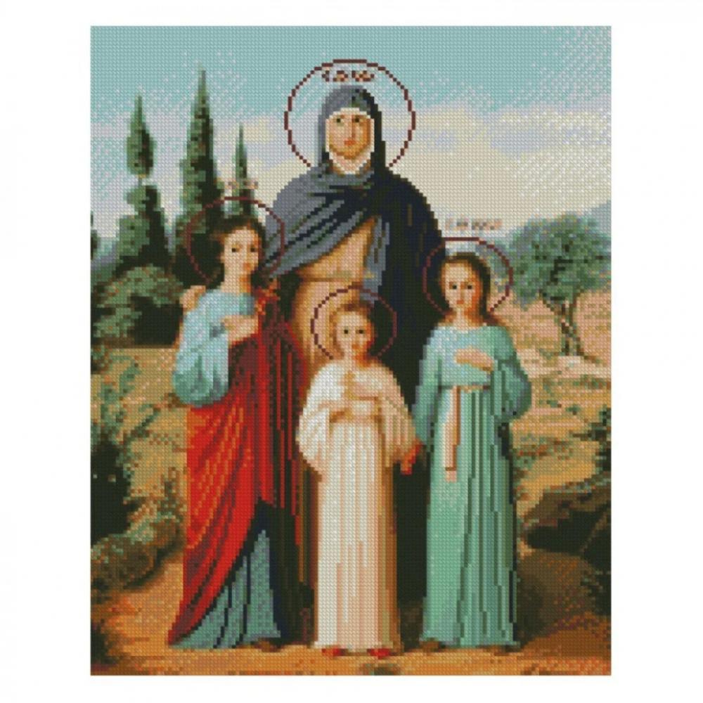 Алмазна мозаїка Віра, Надія, Любов та їхня мати Софія Strateg FA40822 40х50 см