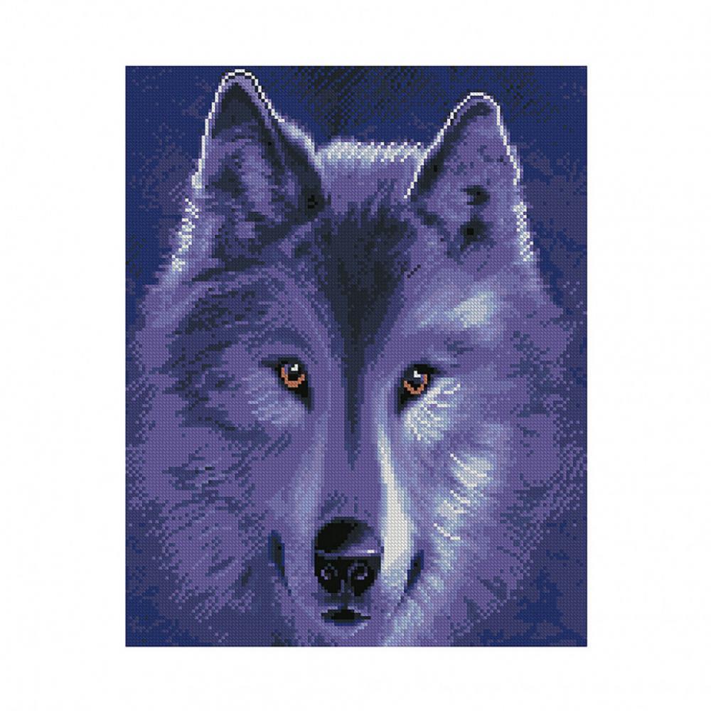 Алмазная мозаика. Strateg FA20174 Волчица в лунном свете 40х50 см