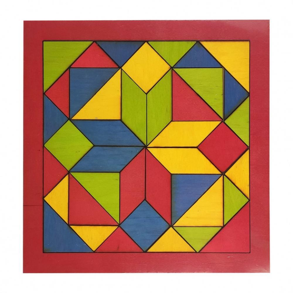 Дитяча мозаїка Геометрика 172401 дерев'яна Червоний