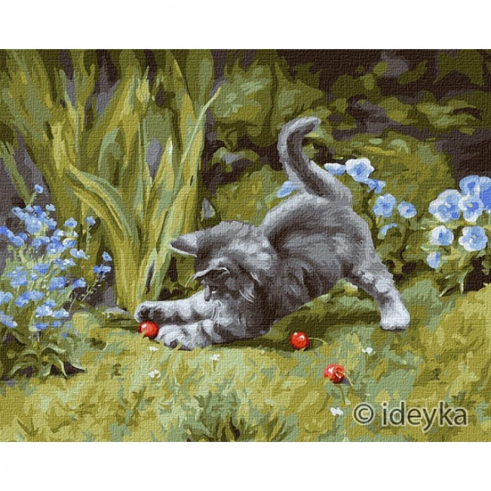 Картина по номерам Игривый котенок Идейка KHO4251 40х50 см