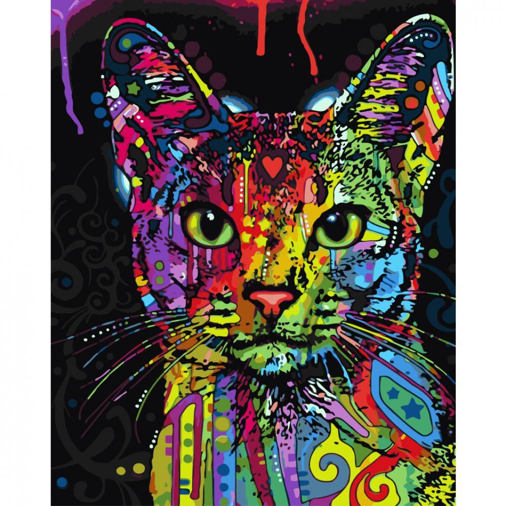 Картина за номерами. Brushme Абіссінська кішка GX9868, 40х50 см