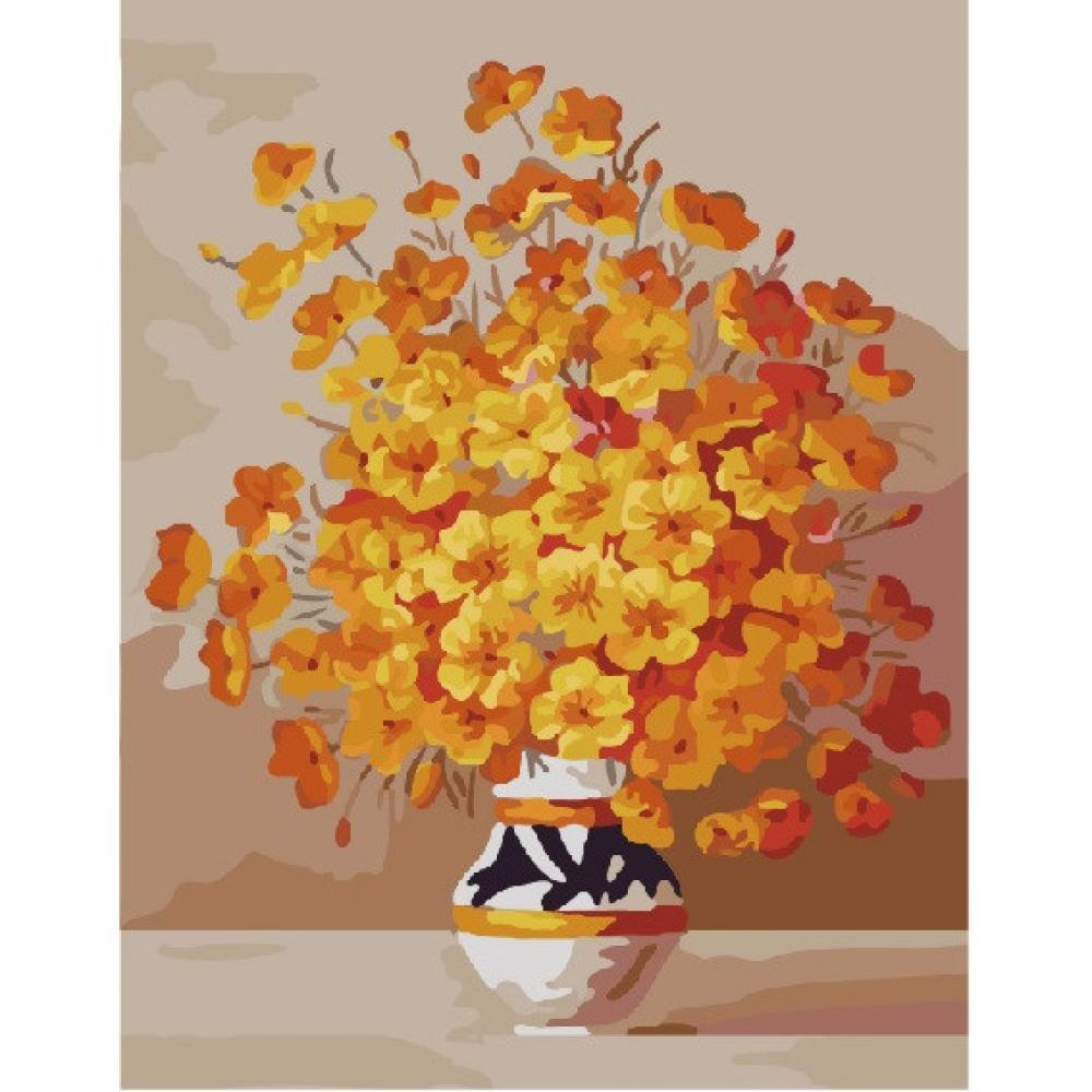 Картина за номерами. Brushme Жовті квіти у вазі GX7333, 40х50 см