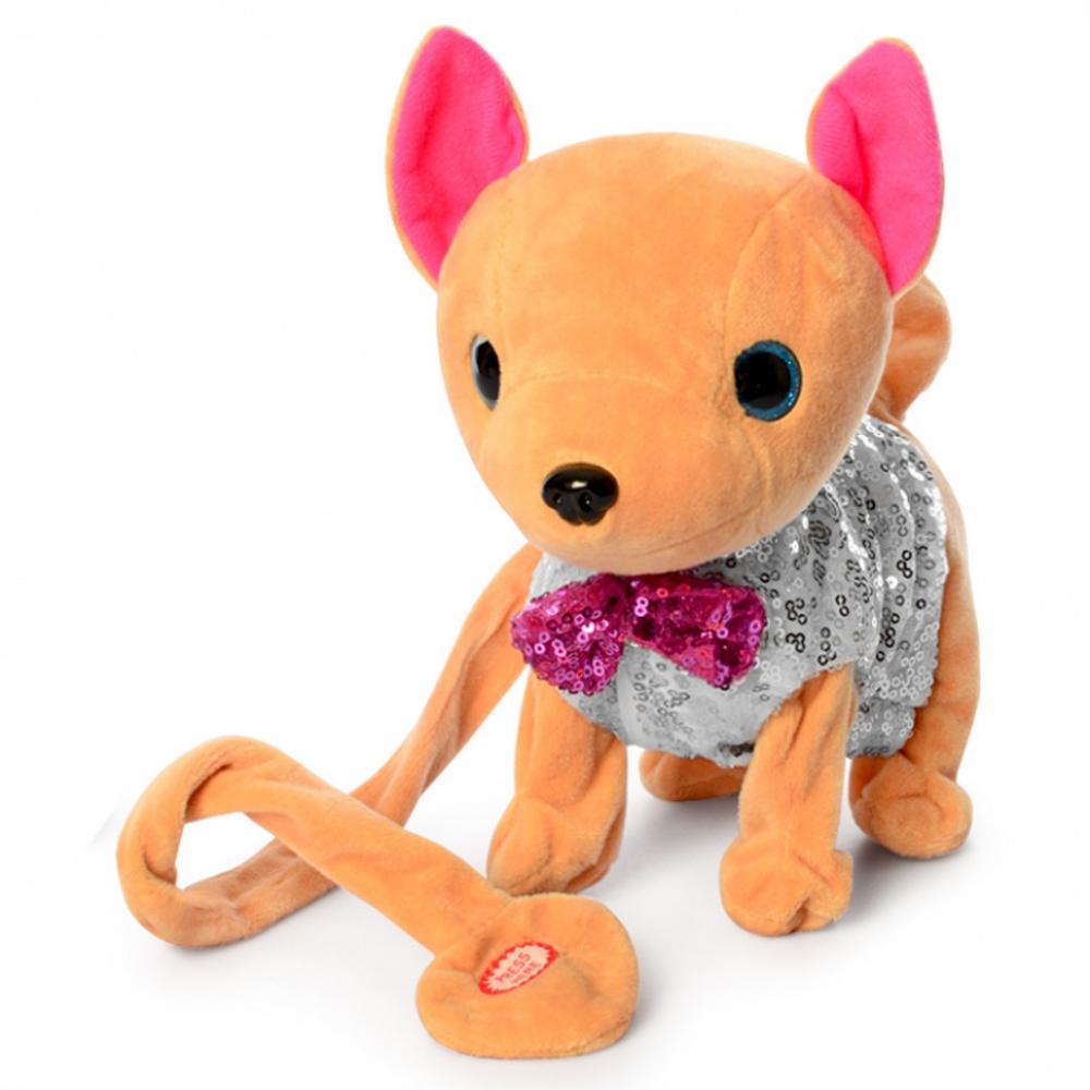 Интерактивная мягкая игрушка собака M 4307 Кикки Серебряный