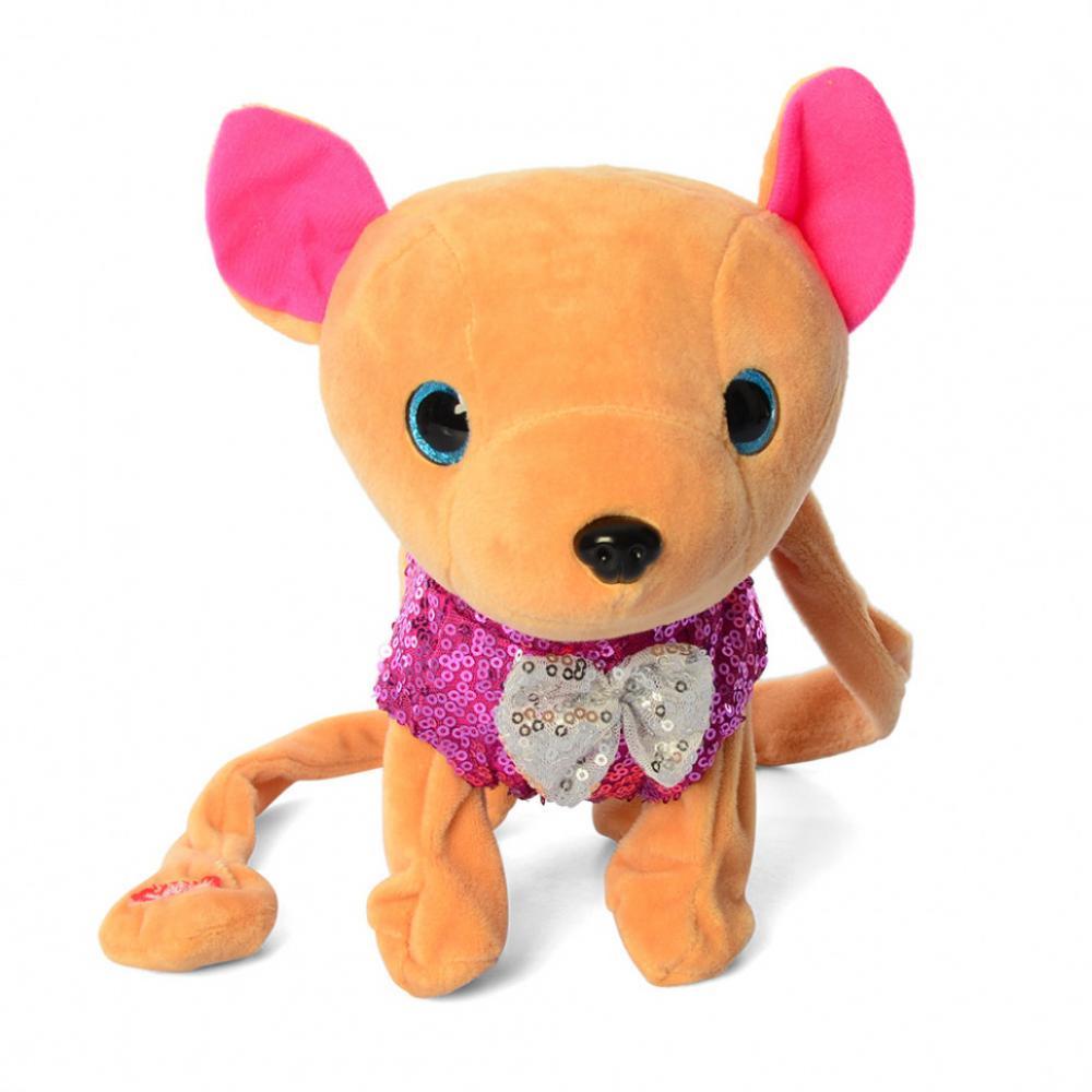 Интерактивная мягкая игрушка собака M 4307 Кикки Розовый