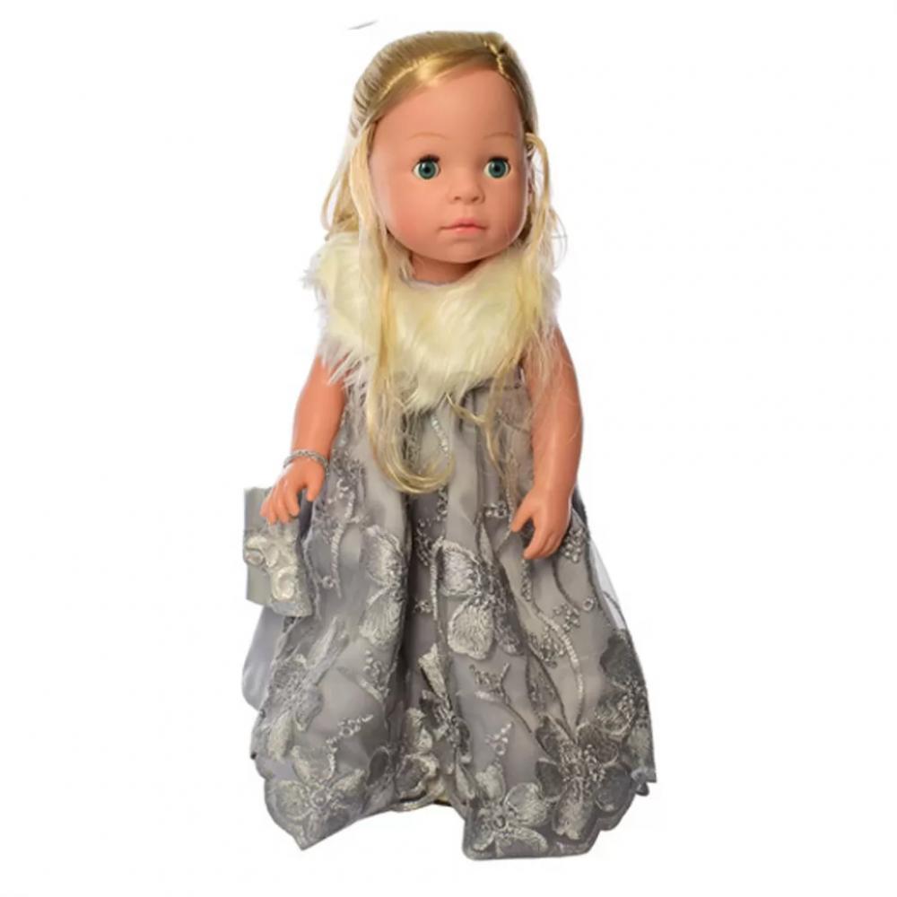 Дитяча інтерактивна лялька M 5413-16-1 навчає країнам та цифрам Блондинка