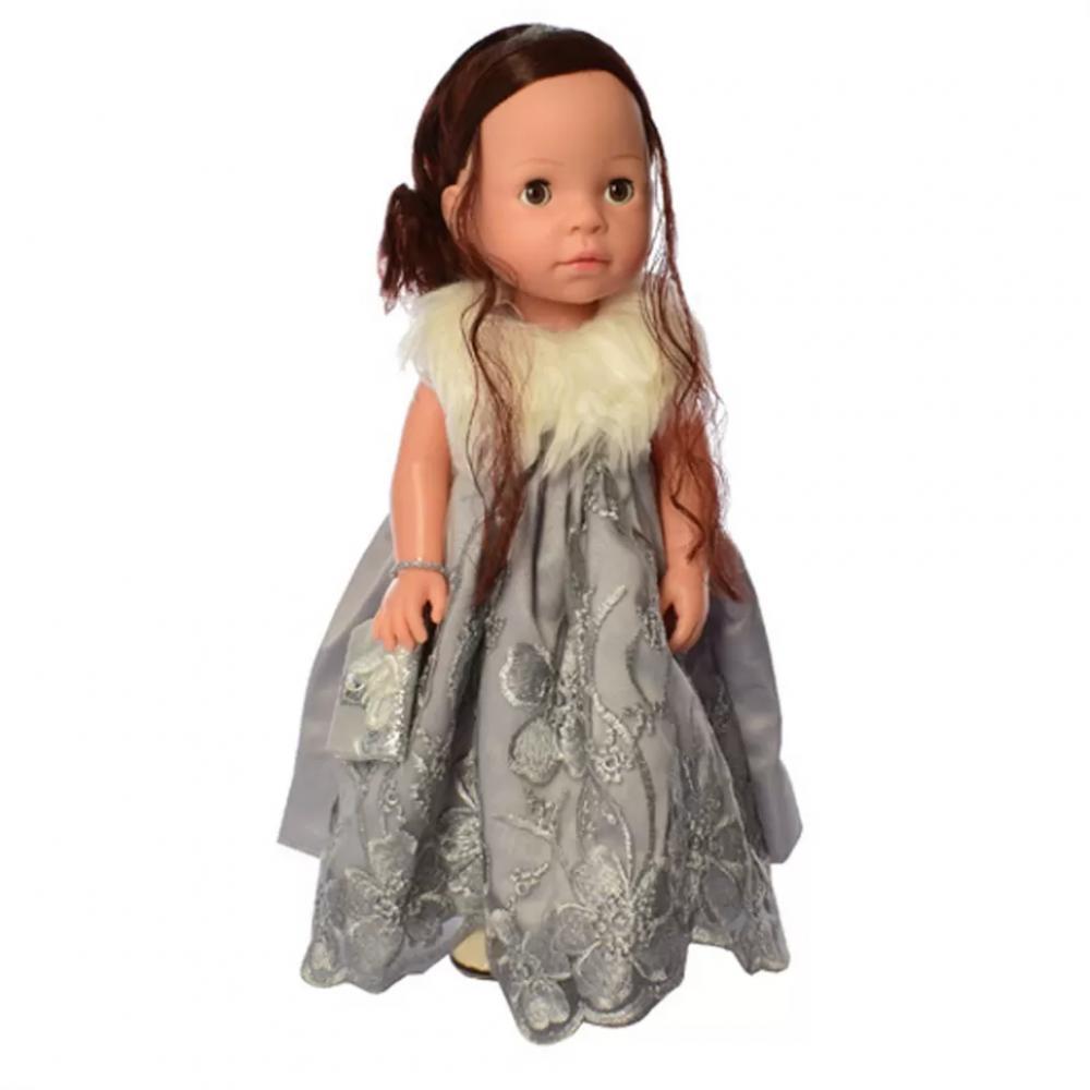 Кукла для девочек в платье M 5413-16-2 интерактивная Silver