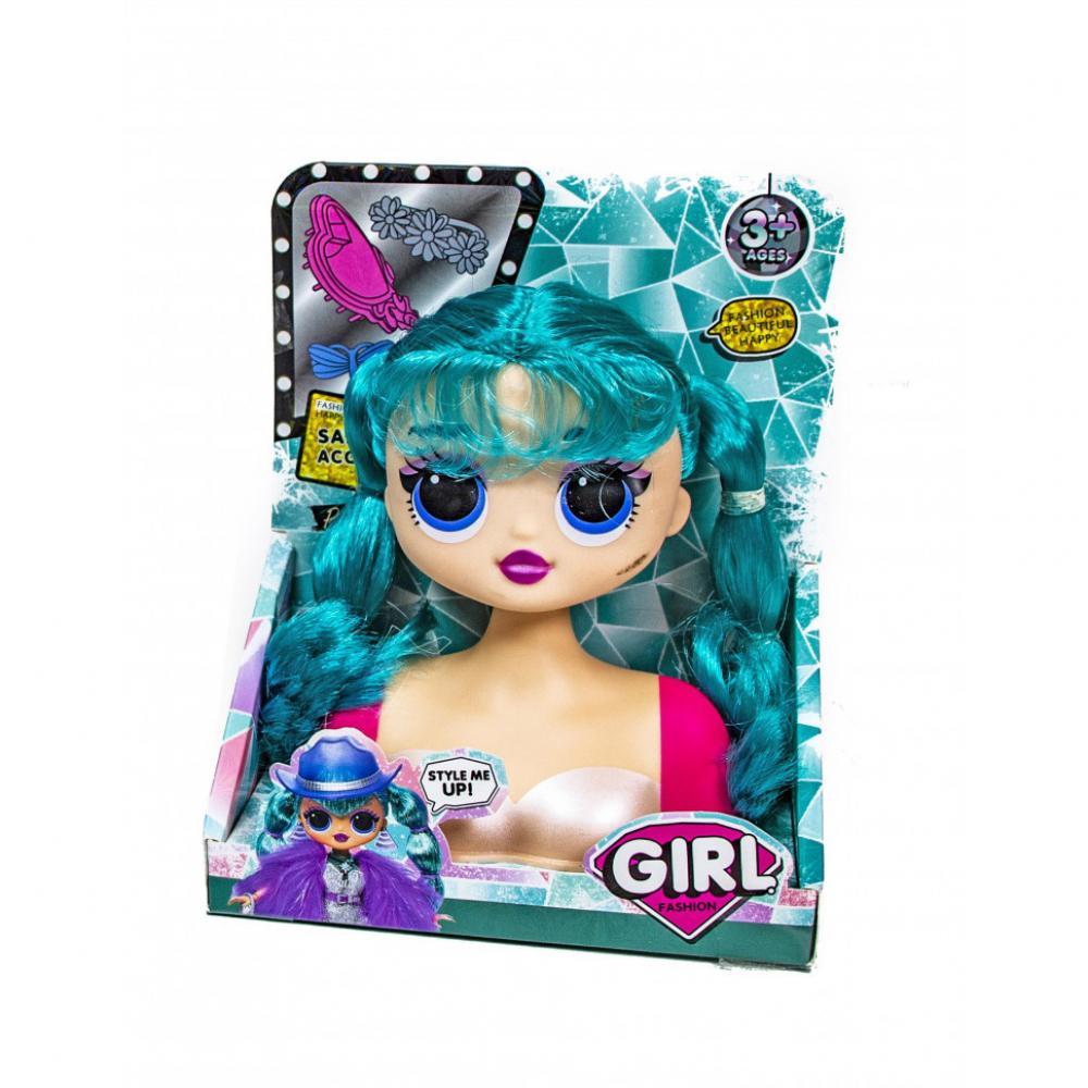 Іграшкова лялька для зачісок та макіяжу LOL LK1071, 4 види Бірюзове волосся