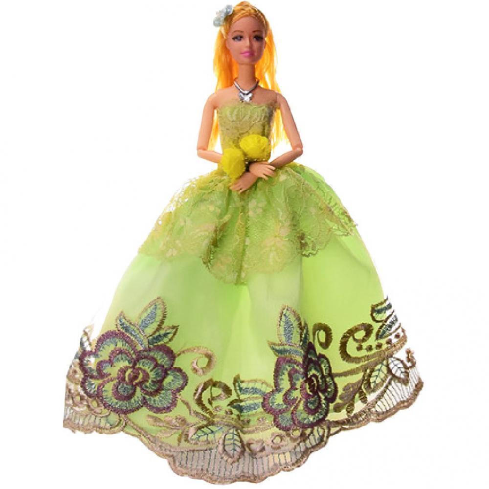 Лялька у бальній сукні YF1157G на шарнірах, 29 см Зелений