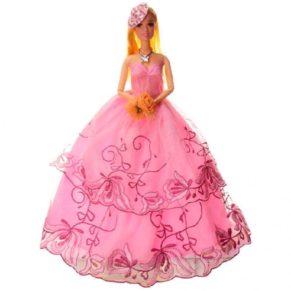 Кукла в бальном платье YF1157G на шарнирах, 29 см Розовый