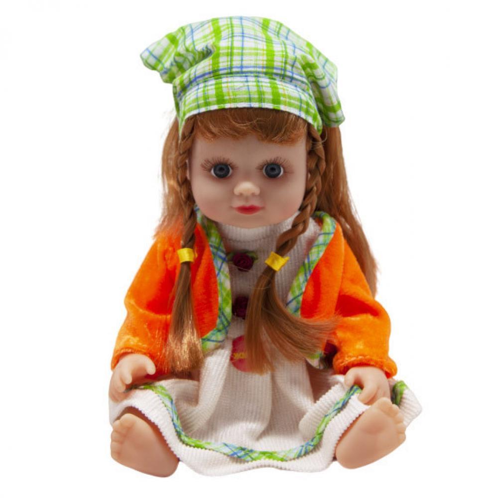 Кукла музыкальная Алина 5058/63/64/65 27 см В оранжевом