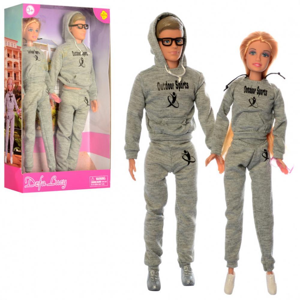 Семья с куклой типа Барби и Кеном DEFA 8360-BF в спортивном костюме