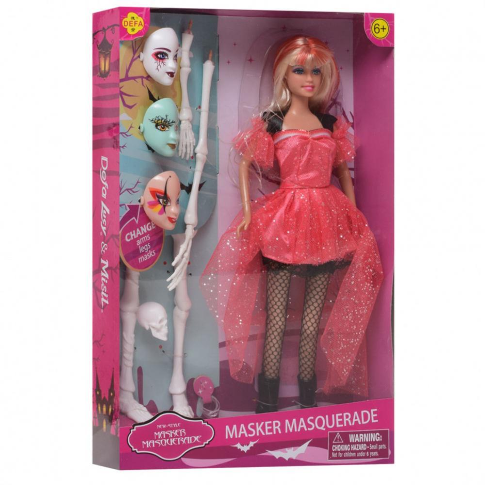 Кукла типа Барби Ведьма DEFA 8397-BF с масками Красный