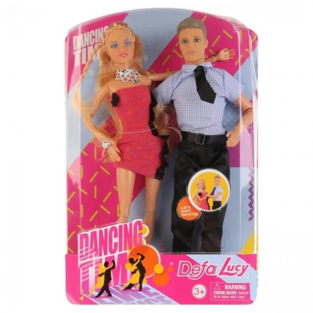 Кукла типа Барби с Кеном, семья DEFA 8386-BF на шарнирах Розовый