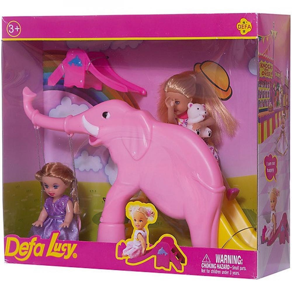 Кукла типа Барби дети DEFA 8277 с игровой площадкой Фиолетовый