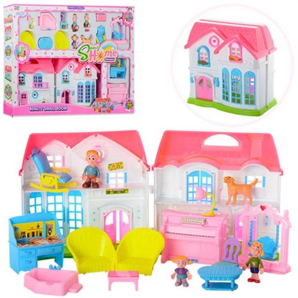 Іграшковий будиночок для ляльок 3907-1 з меблями та фігурками