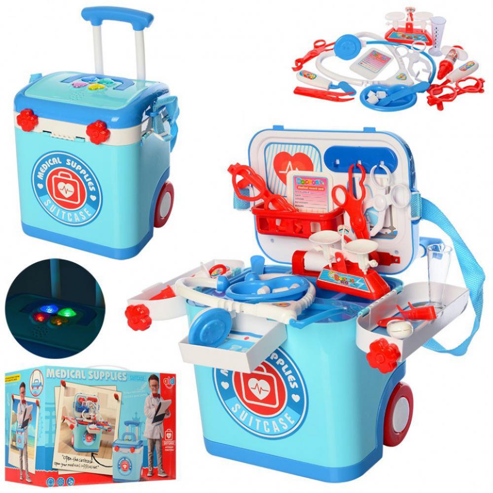 Игровой набор доктор L666-38, стол-чемодан с медицинскими инструментами