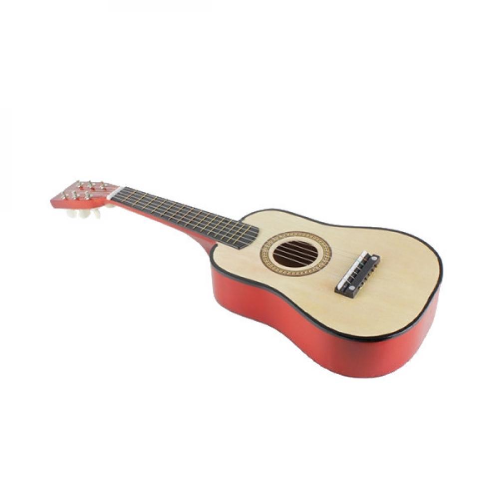 Іграшкова гітара з медіатором M 1369 дерев'яна Натуральний