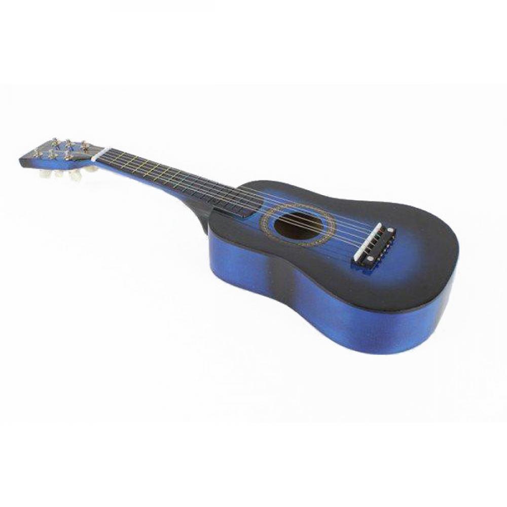 Игрушечная гитара с медиатором M 1369 деревянная Синий