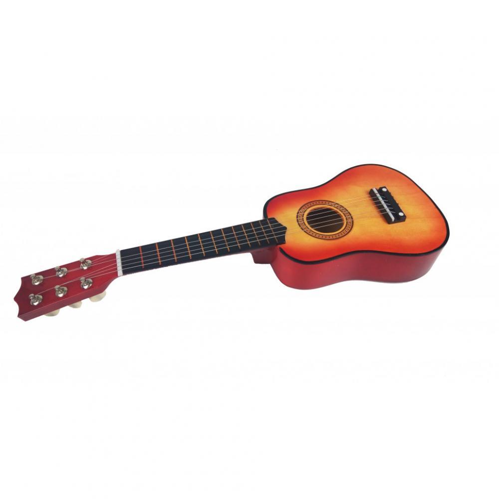 Игрушечная гитара M 1370 деревянная Оранжевый