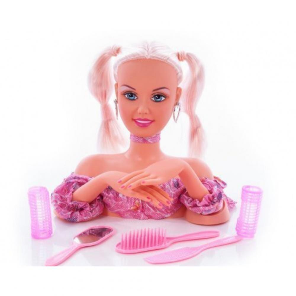 Манекен для зачісок DEFA 20957 з аксесуарами рожевий