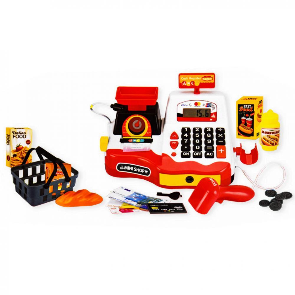 Игровой набор Кассовый аппарат 35535AB с продуктами Красный