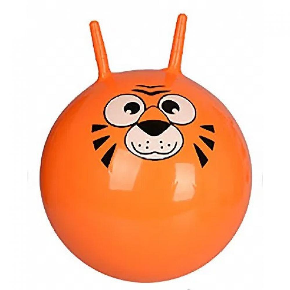 Детский мяч для фитнеса. Фитбол MS 0483-2 с рожками Оранжевый