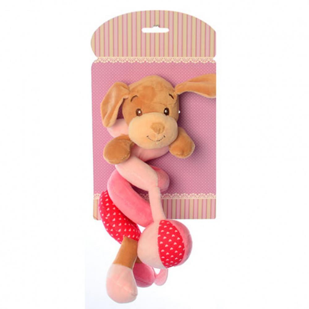 Підвіска на дитяче ліжечко X16403 плюшеве Собачка рожева X16403DPink