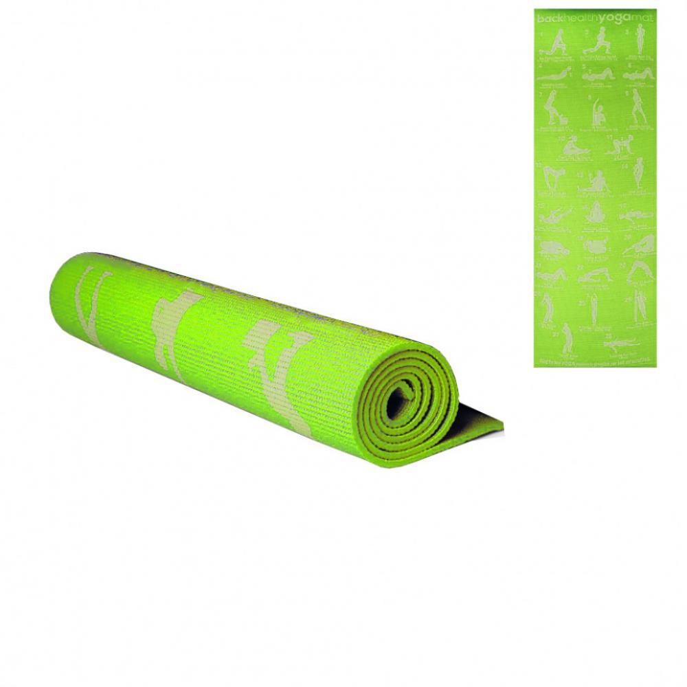 Йогамат. Коврик для йоги MS 1845-1 толщина 4мм Зелёный