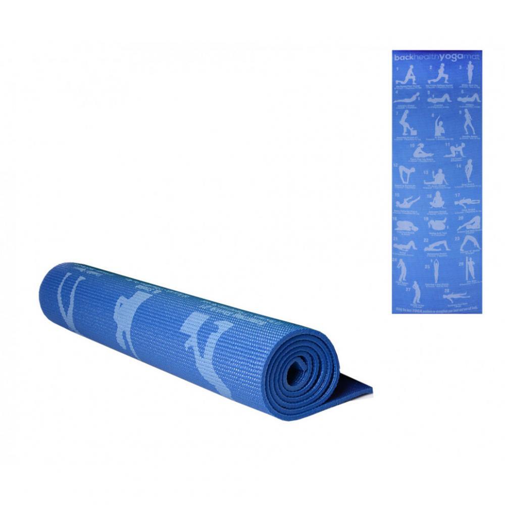 Йогамат. Коврик для йоги MS 1845-1 толщина 4мм Синий