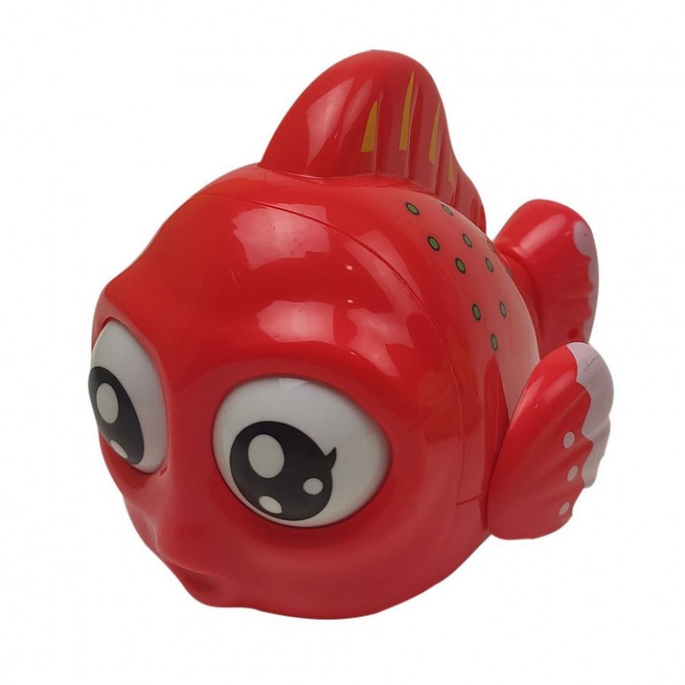 Детская игрушка для ванной Рыбка 6672-1, инерционная, 11 см Красный
