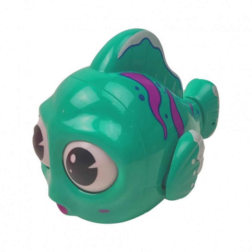 Детская игрушка для ванной Рыбка 6672-1, инерционная, 11 см Бирюзовый