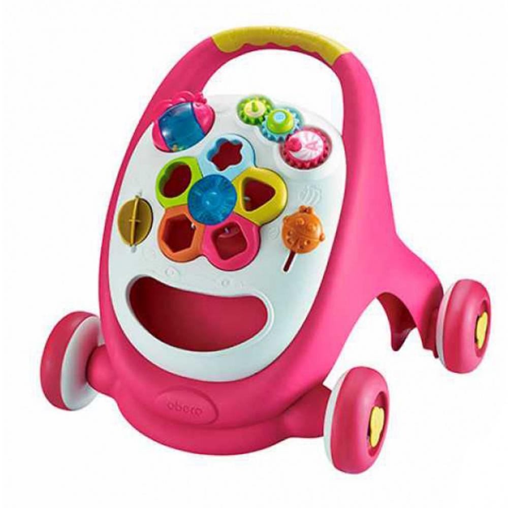 Детская каталка-ходунки с сортером 91157 погремушки в наборе Розовый 91157Pink