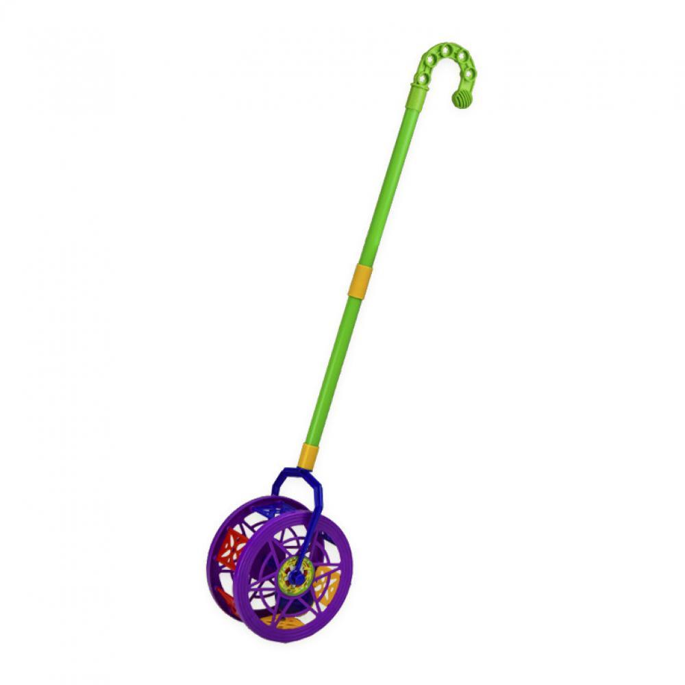 Детская каталка-колесо 777-8 длина ручки-43см Фиолетовый