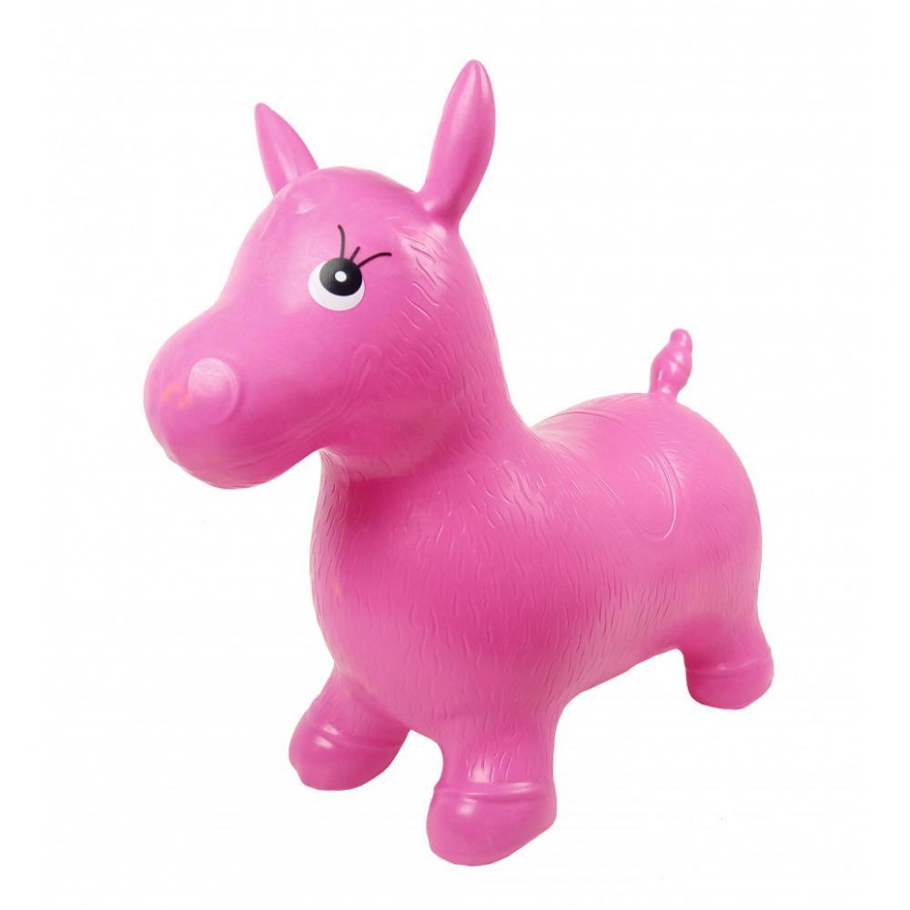 Детский прыгун-лошадка MS0737 резиновый Розовый