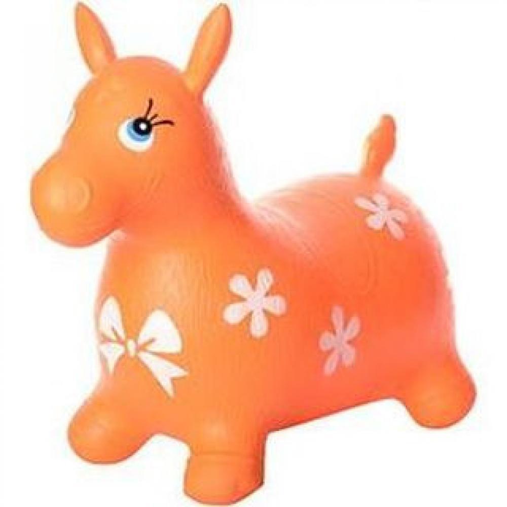 Детский прыгун-лошадка MS 0372 резиновый Оранжевый