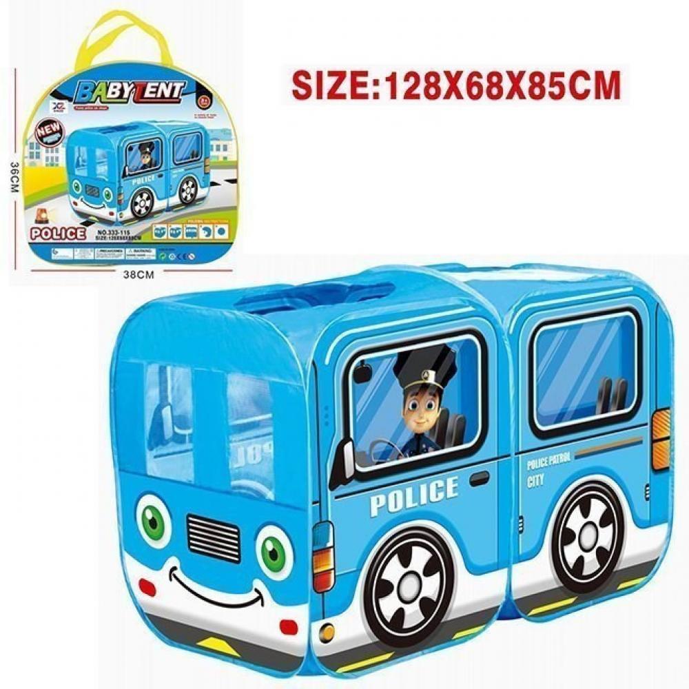 Дитячий ігровий намет автобус M5783 поліція/пожежна служба Блакитний