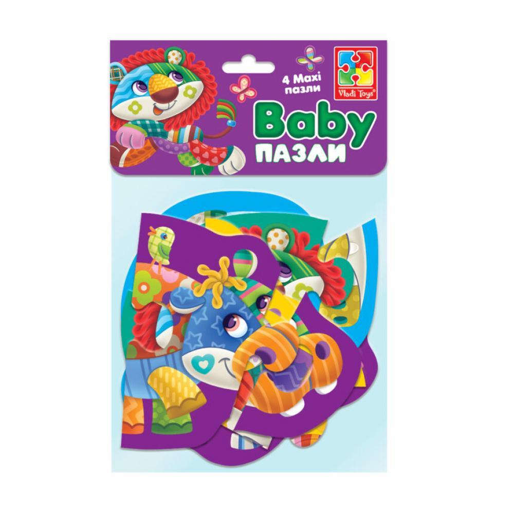 Детские беби пазлы Чудо-зоопарк VT1722-20, 4 пазла