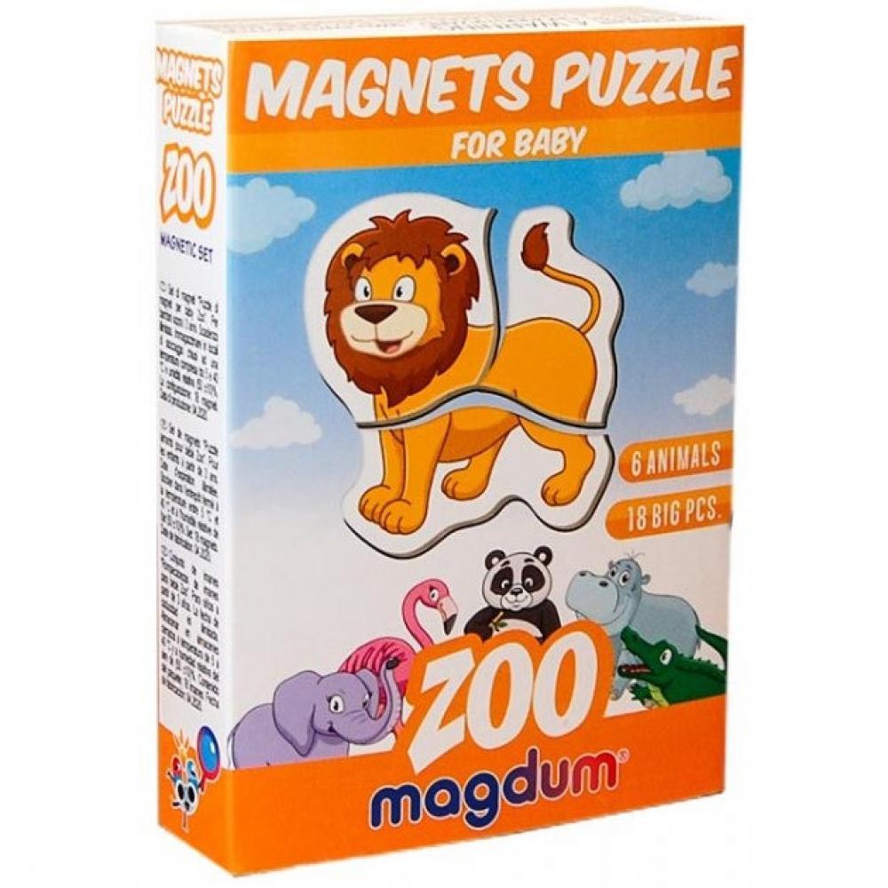 Магнитные пазлы Magdum Зоо ML4031-18 EN
