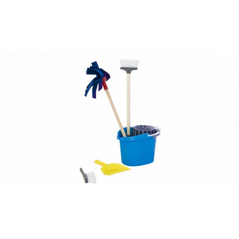 Детский игровой набор для уборки Чистюля 416OR ведро с отжимом Синий