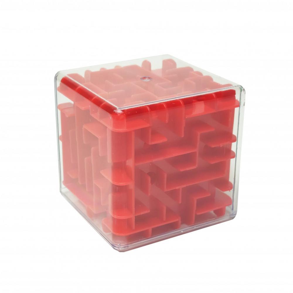 Головоломка 3D-лабиринт F-1 куб Красный