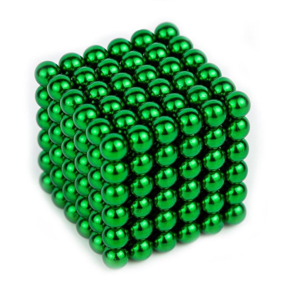 Магнитный неокуб MAG-008 головоломка металлическая Зеленый