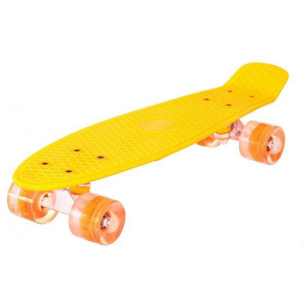 Детский скейт Пенни борд MS 0848-5 со светящимися колесами Жёлтый