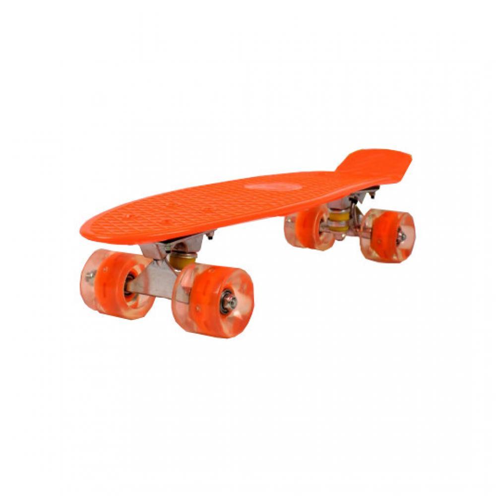 Детский скейт Пенни борд MS 0848-5 со светящимися колесами Оранжевый