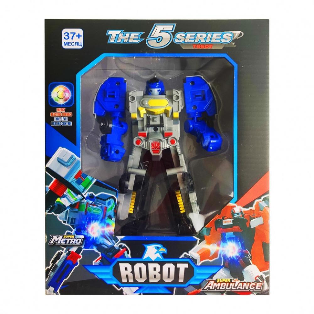 Детский робот-трансформер BW339 ТОБОТ пластиковый Серо-синий