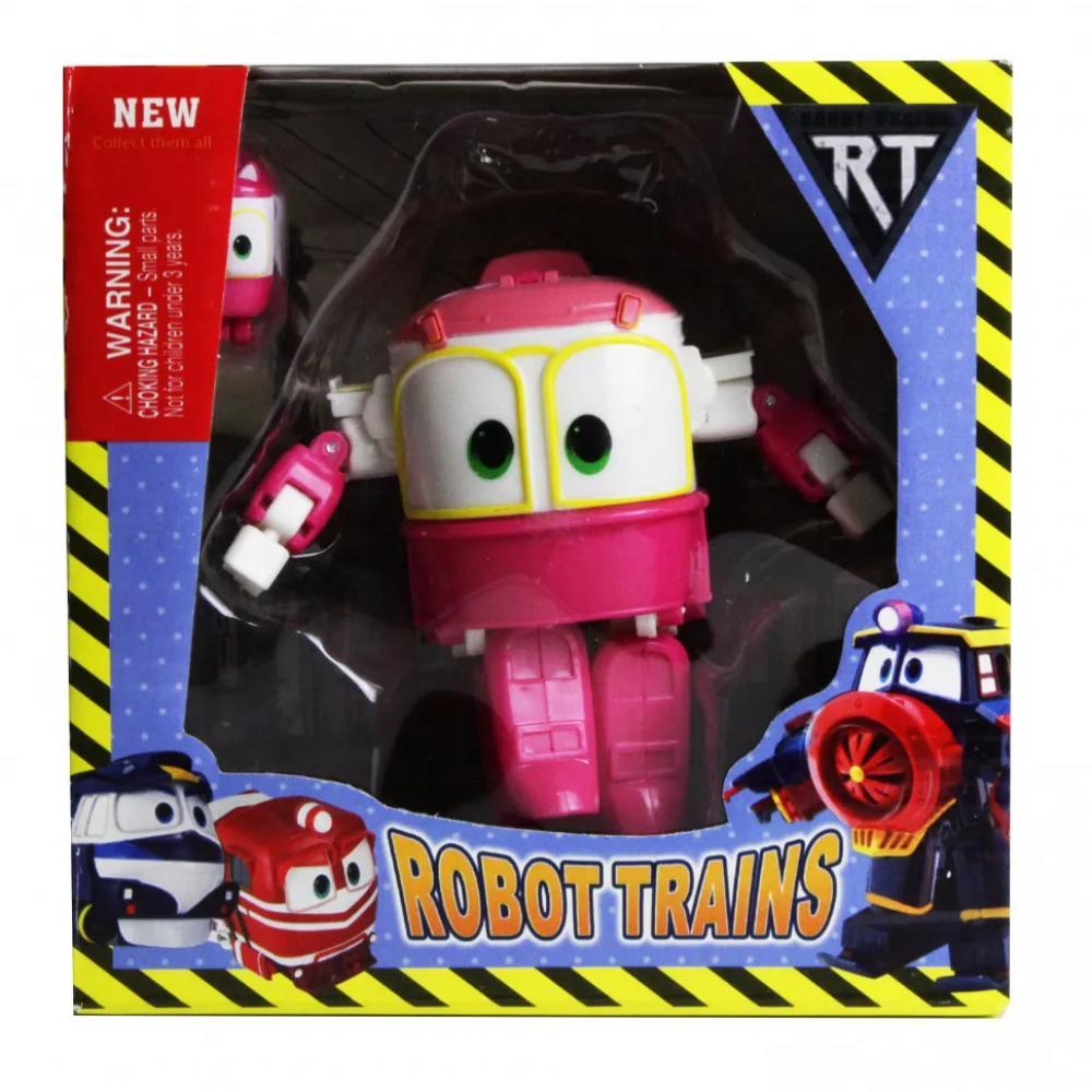 Игрушечный трансформер Robot Trains TM061-12B1, 11 см Розовый