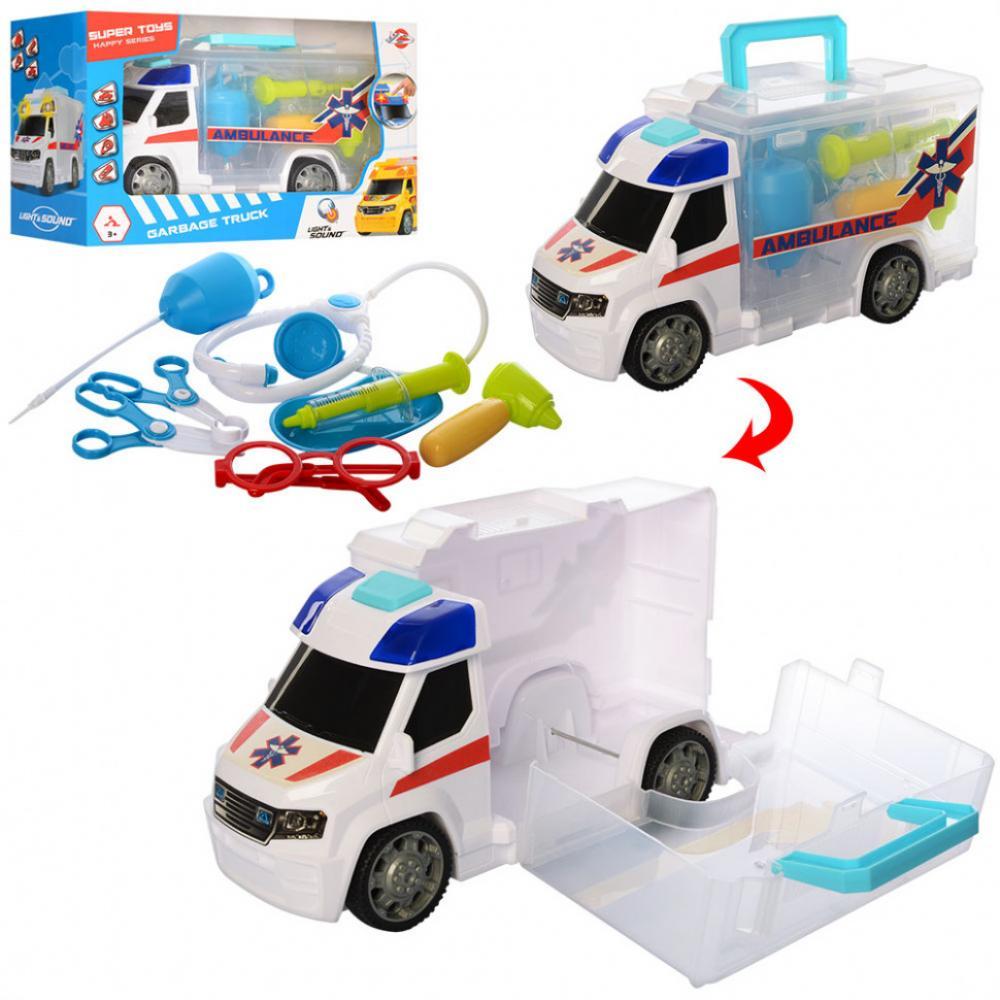 Детский игровой набор машинка скорой помощи 969-K09 с медицинскими инструментами