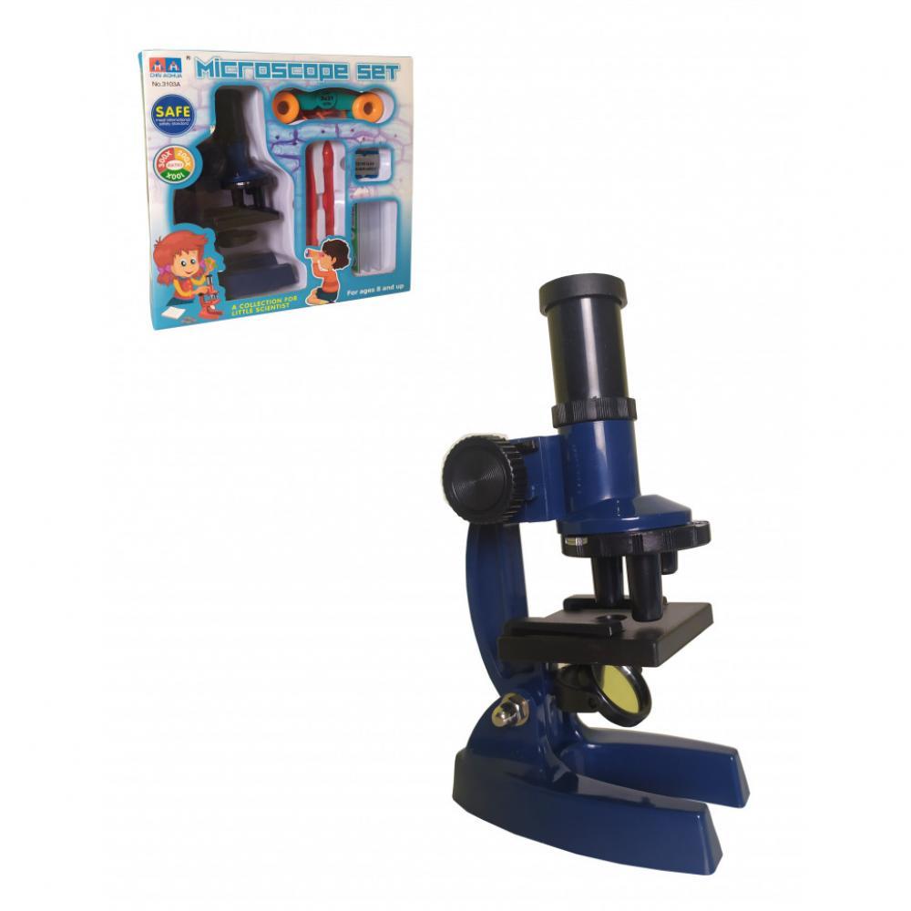 Мікроскоп іграшковий 3103 А з аксесуарами Синій