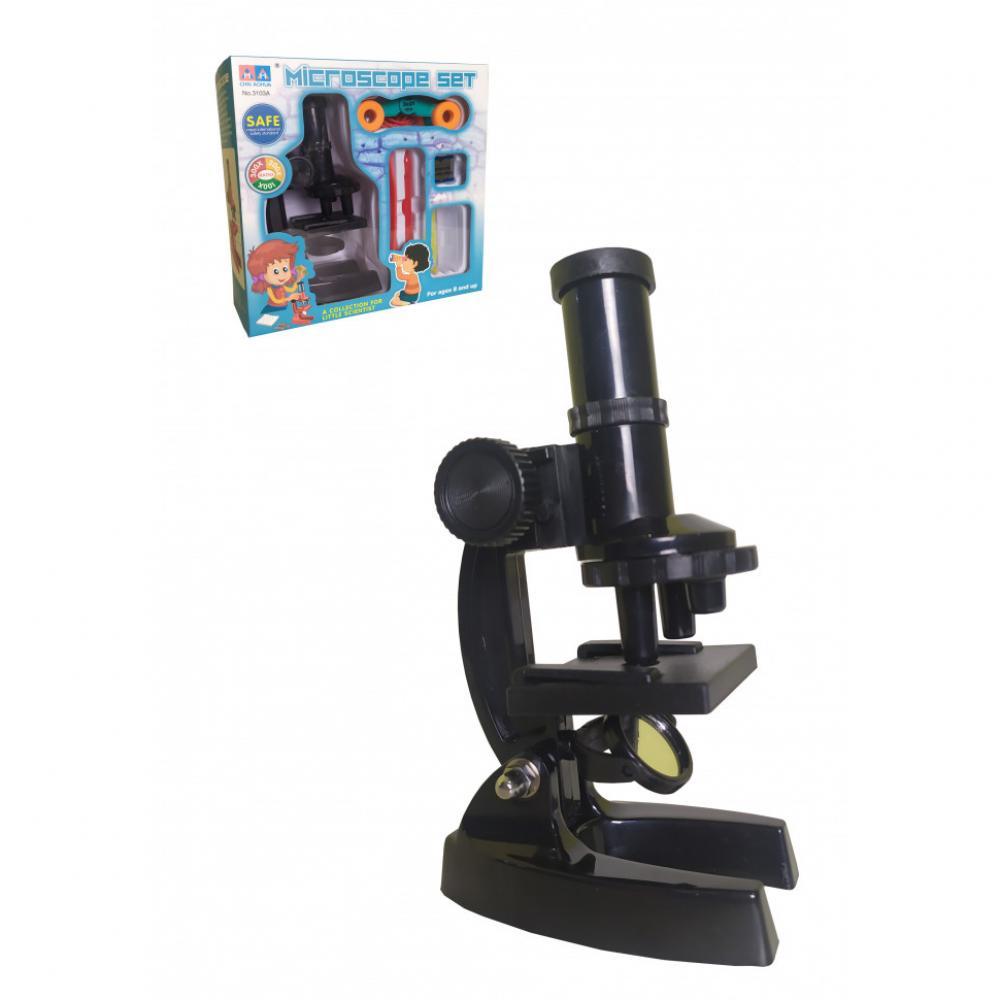 Мікроскоп іграшковий 3103 А з аксесуарами Чорний