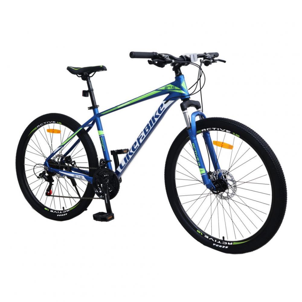 Велосипед взрослый 2-х колёсный 27,5 A212701 LIKE2BIKE Active 1.0, синий матовый